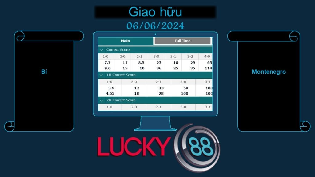 LUCKY88 Bỉ vs Montenegro, Soi kèo bóng đá hôm nay 06/06/2024, Giao hữu